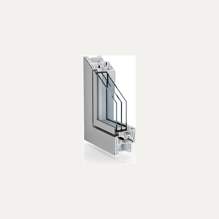76 MD AluClip Zero PVC + Aluminium systeem volledig weergegeven