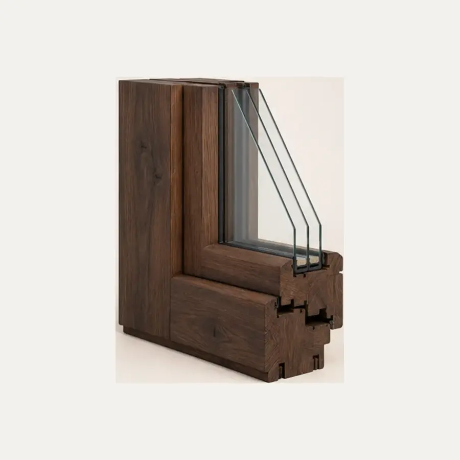 78 mm Rustic Hout systeem volledig weergegeven