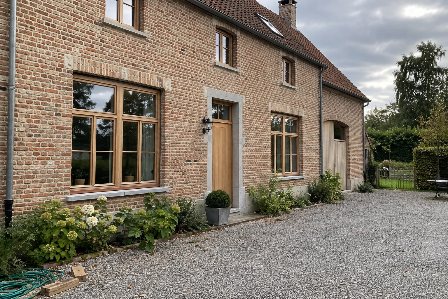 Houten ramen voor een landelijke woning in Vlaams-Brabant